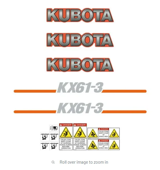 Kubota KX61-3 Dekaler
