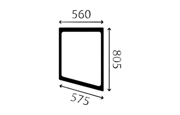 Glassrute Side Høyre Bakre