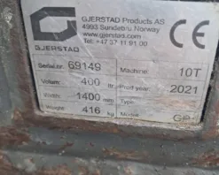 Brukt SMP S60 750L Hydraulisk Pusseskuffe - Bilde 3